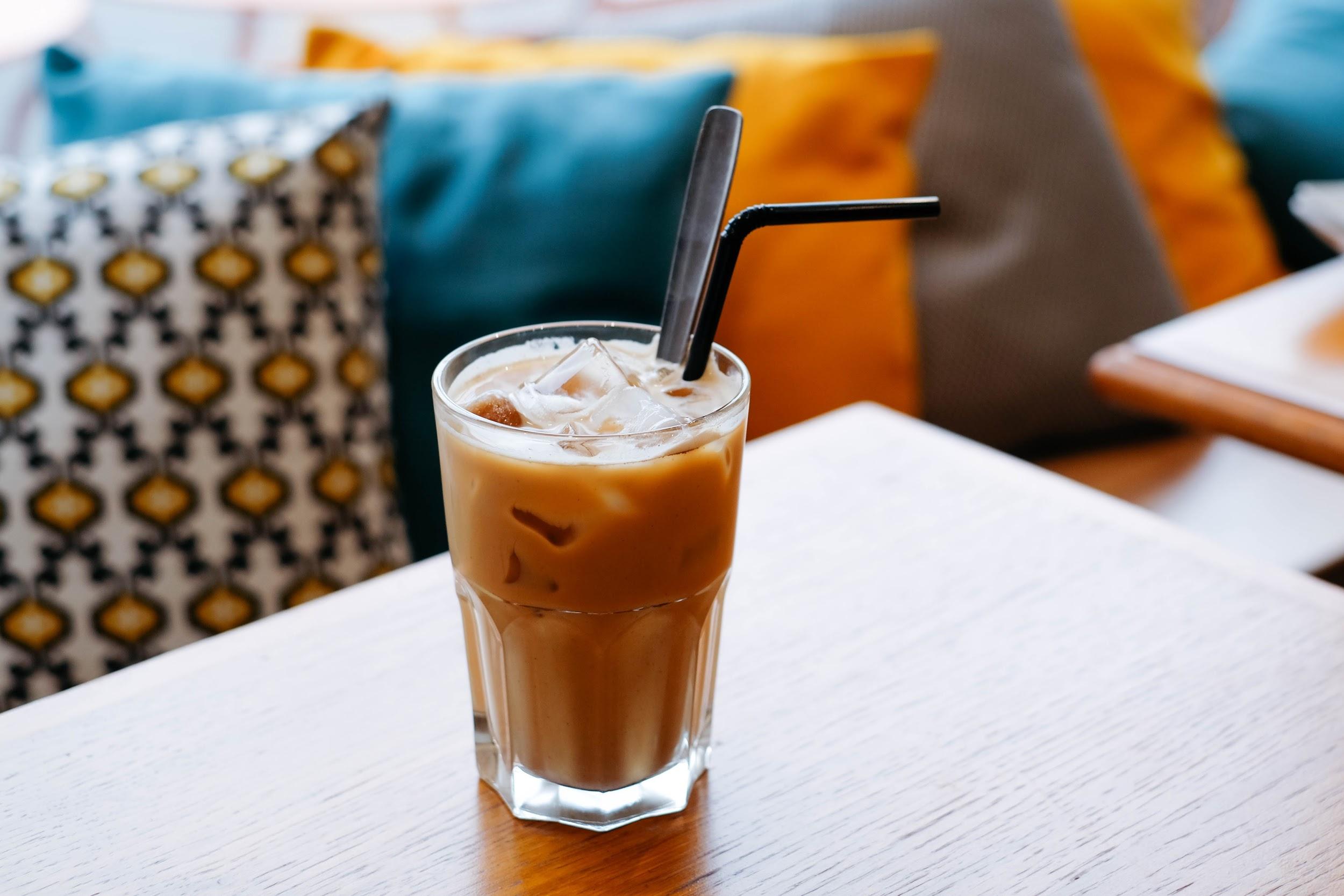 coffee with straw