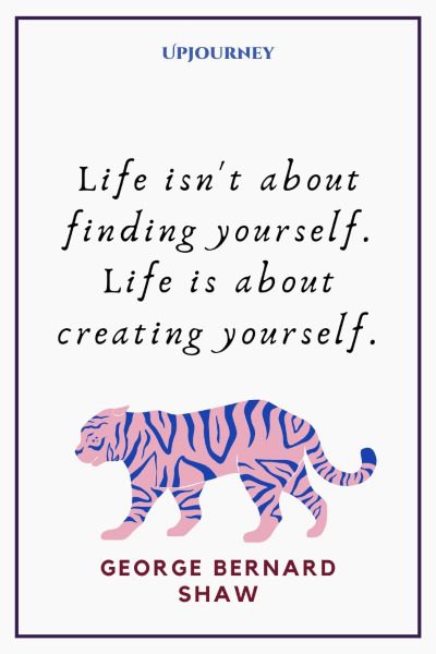 "Life isn't about finding yourself. Life is about creating yourself." #georgebernardshaw #quotes #life 