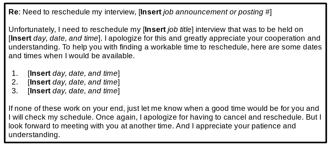reschedule interview template 1