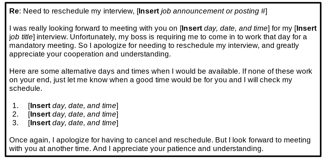 reschedule interview template 3