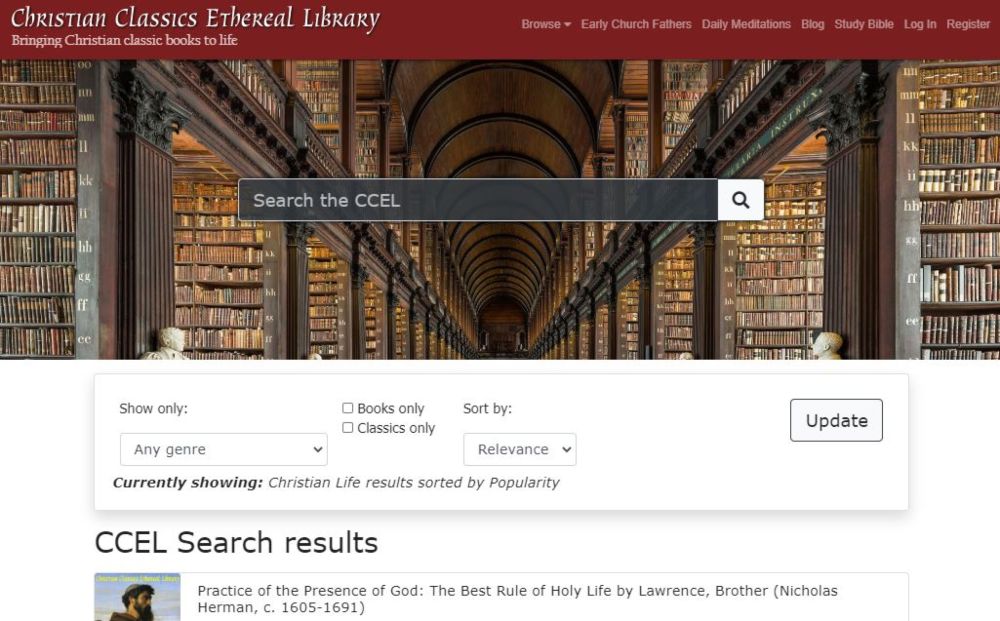 Christian Classical Ethereal Library read free books biblical commentary works