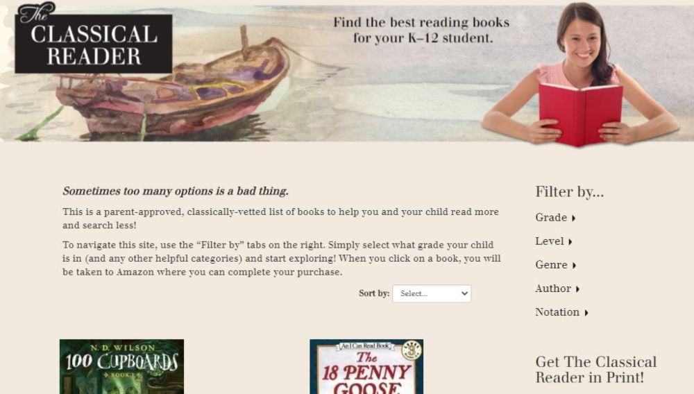 Classic Reader resource center for students from grade 1 to grade 12