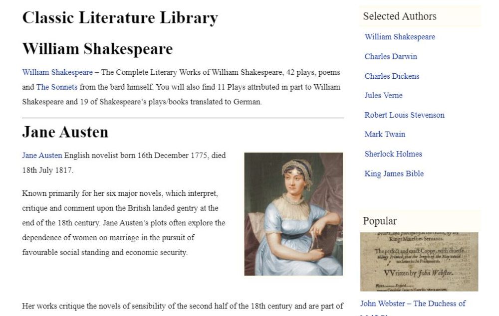 Classical Literature Library read classic literature works