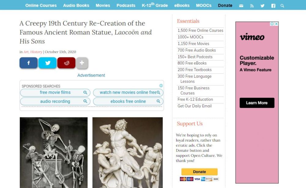 Open culture free textbooks, ebooks, online courses, podcasts, movies, audiobooks