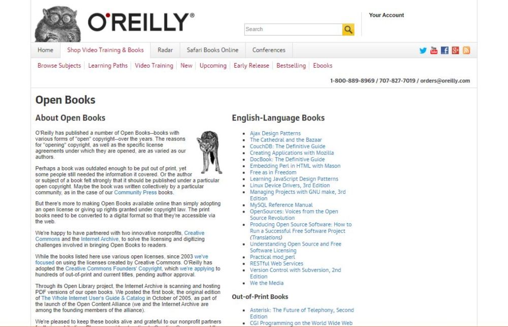 OReilly Open Books Project download technical audiobooks, programming language