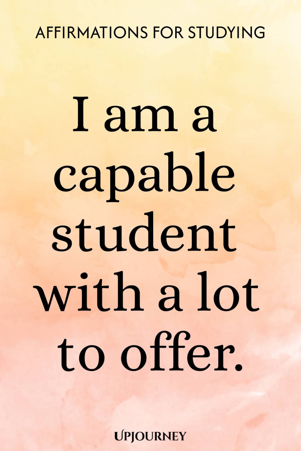 I am a capable student with a lot to offer.