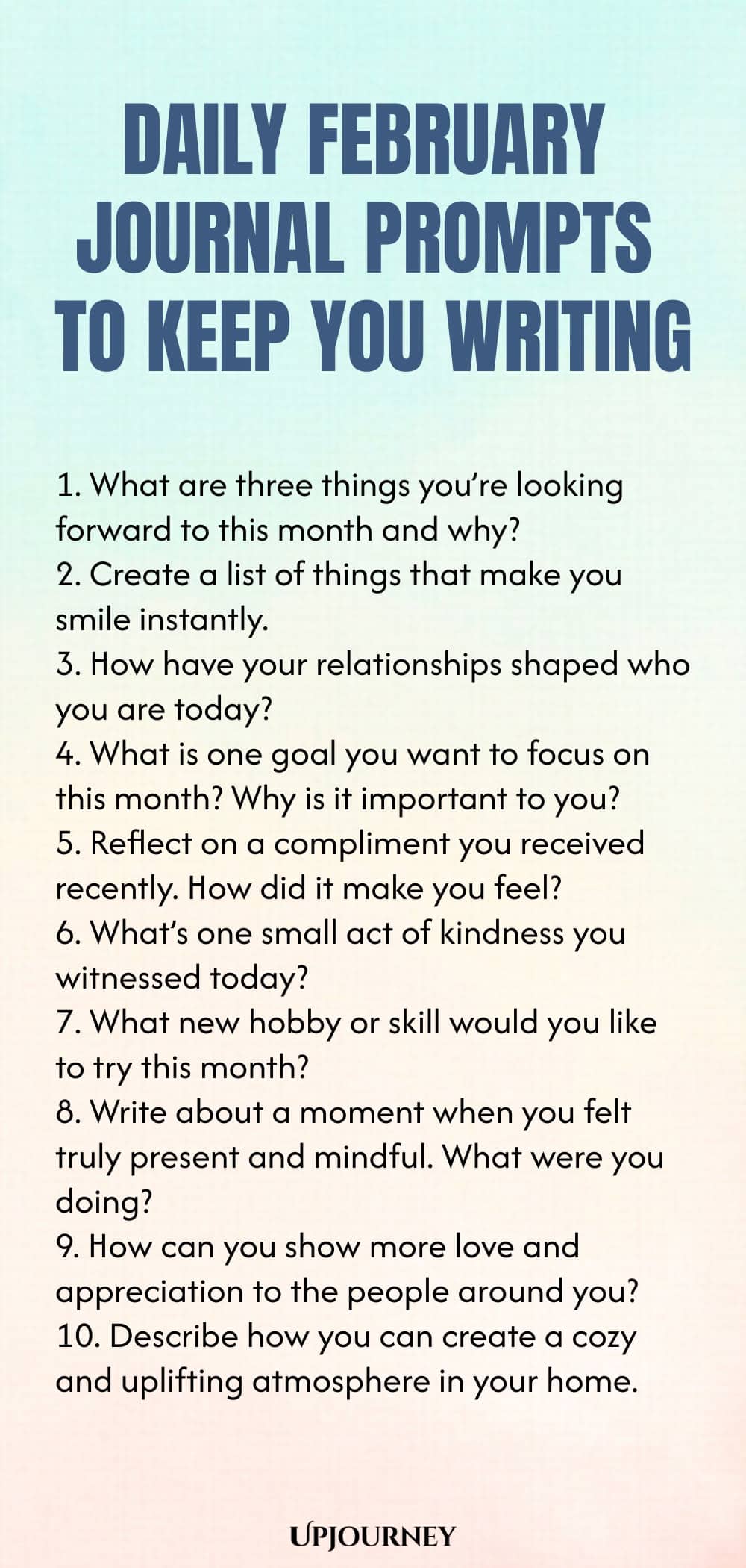 Daily February Journal Prompts to Keep You Writing