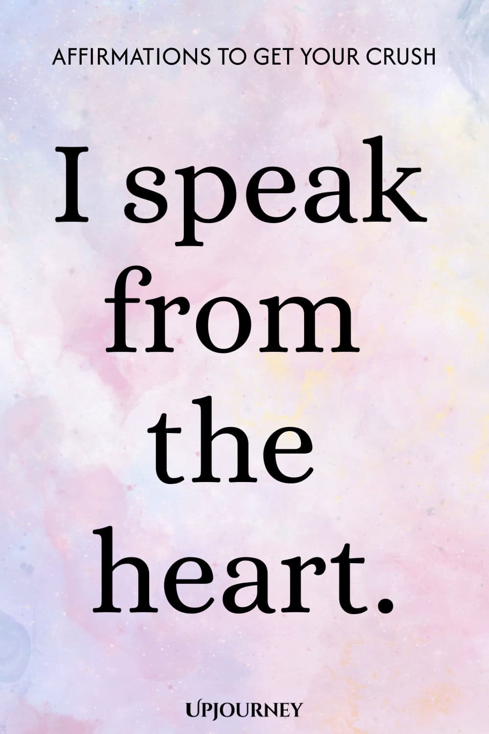 I speak from the heart.