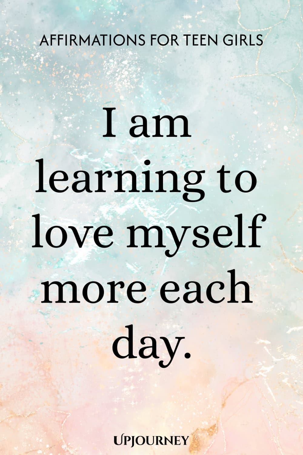 I am learning to love myself more each day.