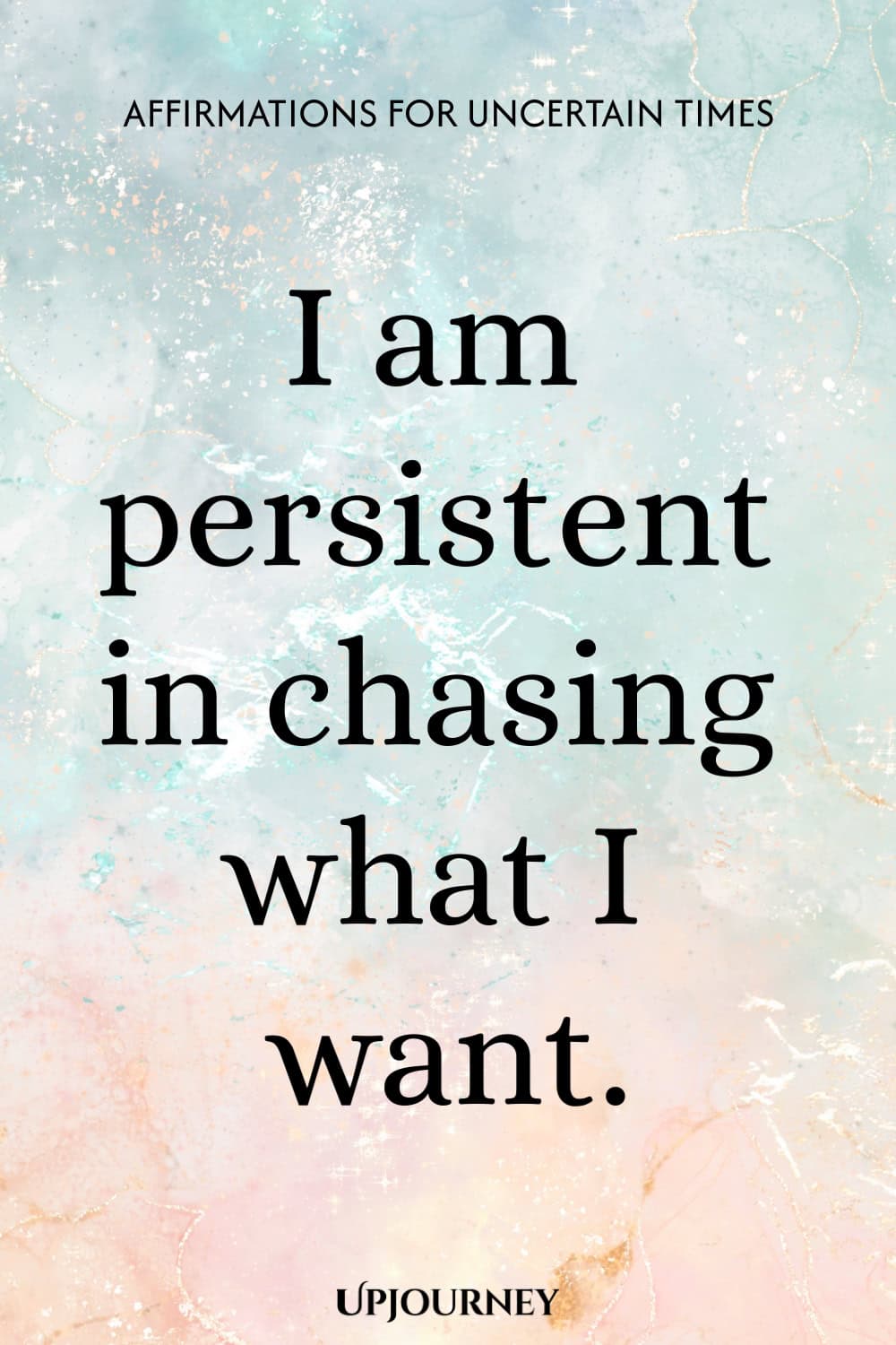 I am persistent in chasing what I want.