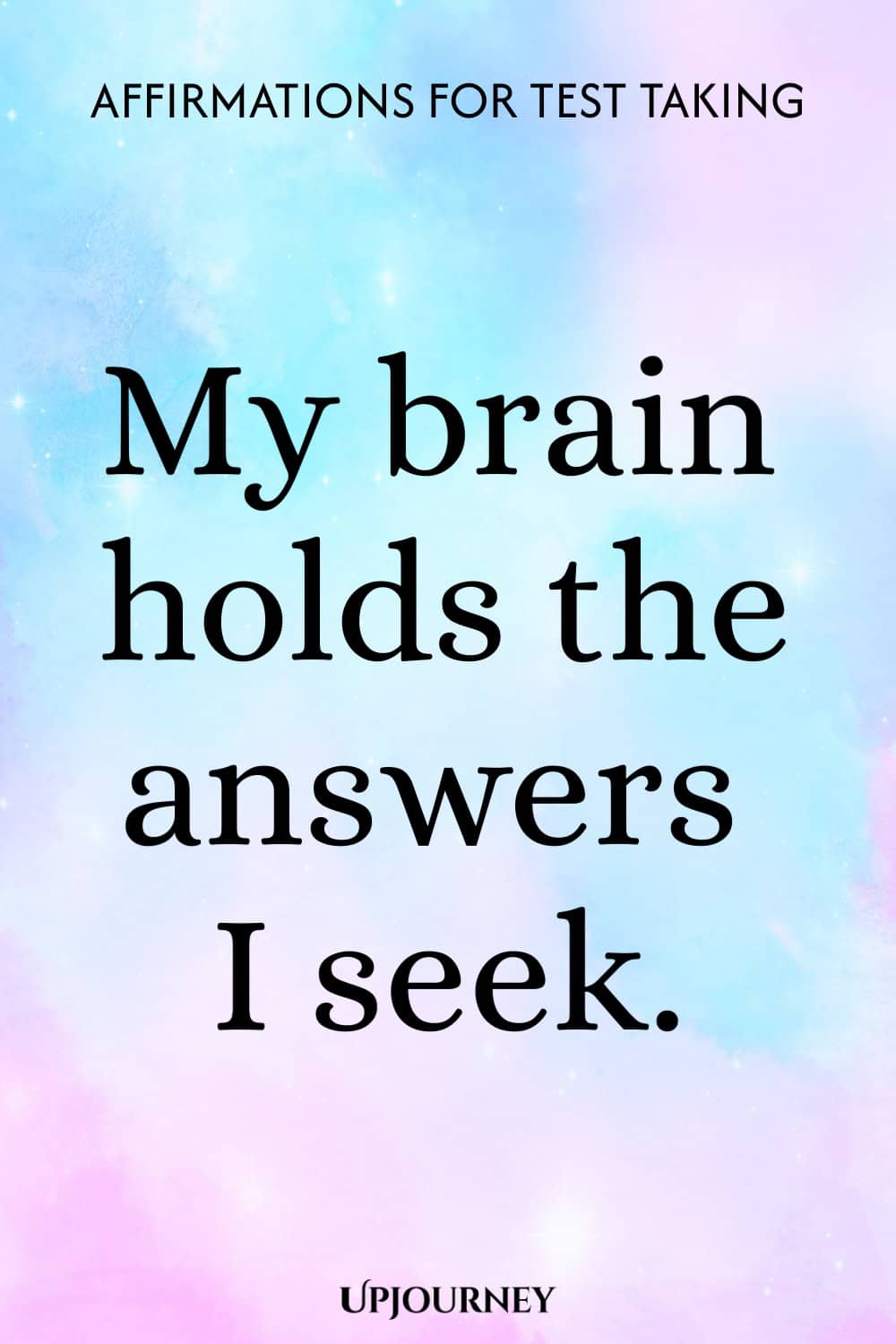 My brain holds the answers I seek.