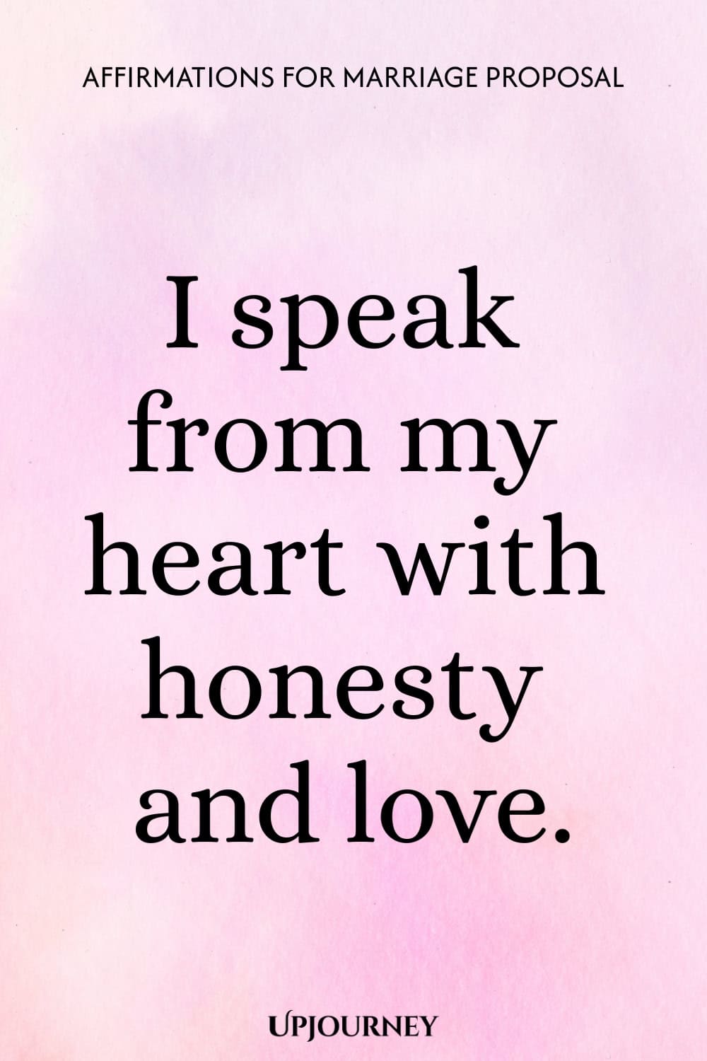 I speak from my heart with honesty and love.