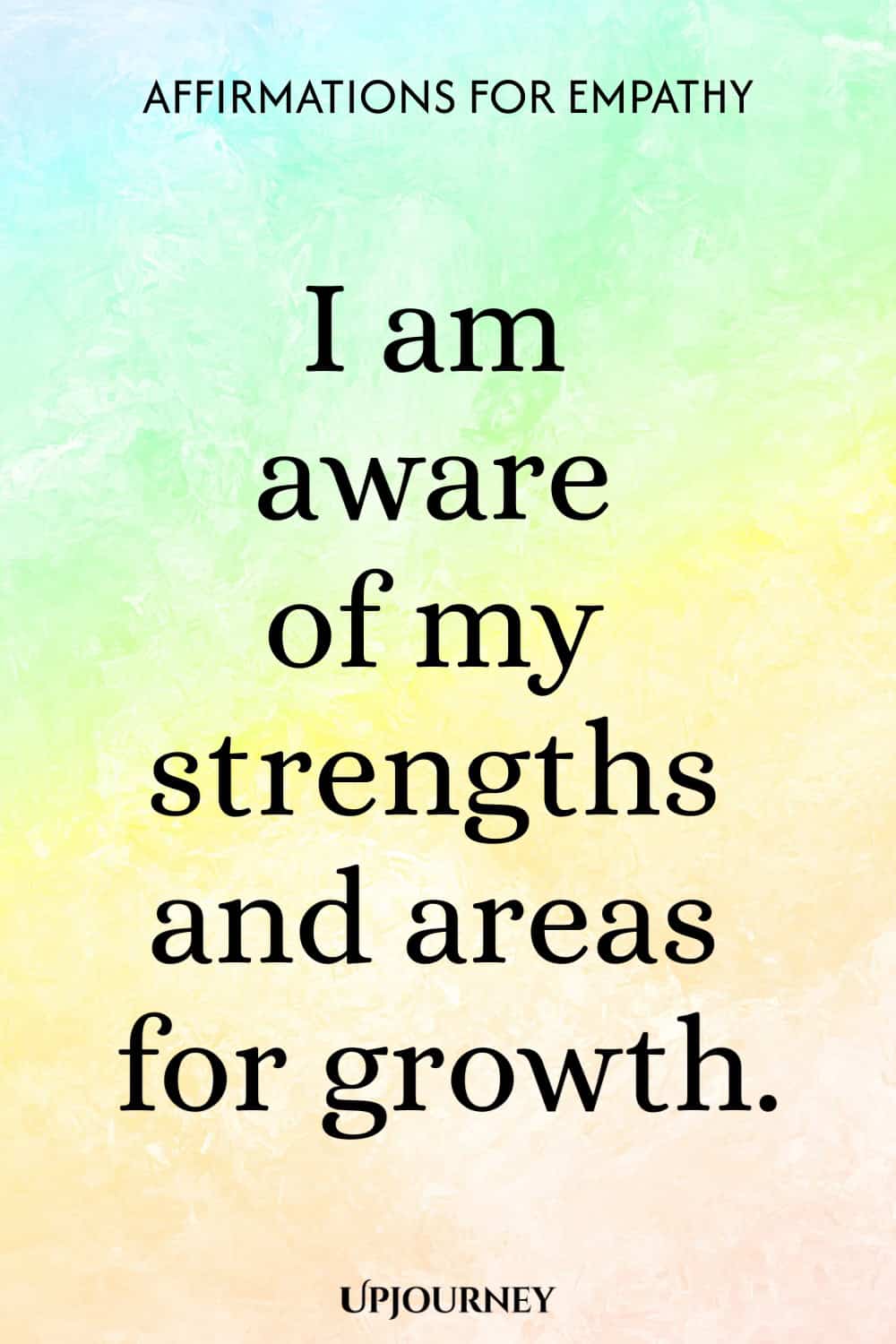 I am aware of my strengths and areas for growth.