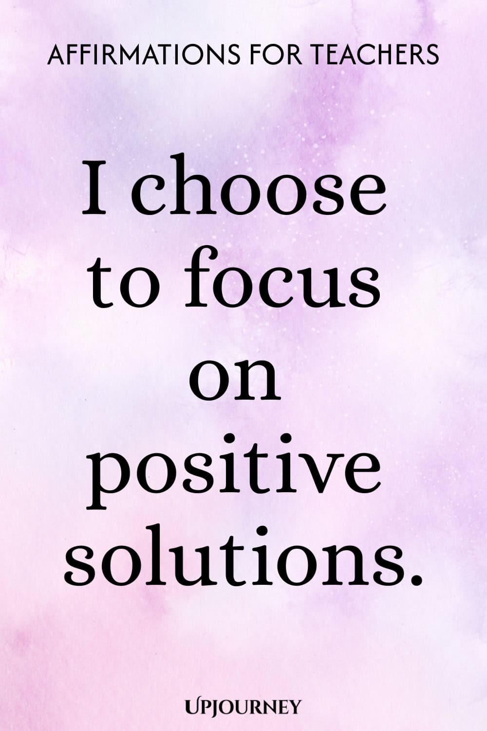 I choose to focus on positive solutions.