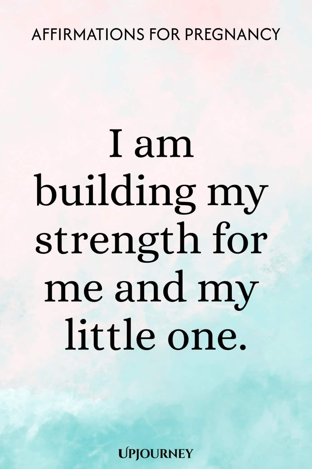 I am building my strength for me and my little one.