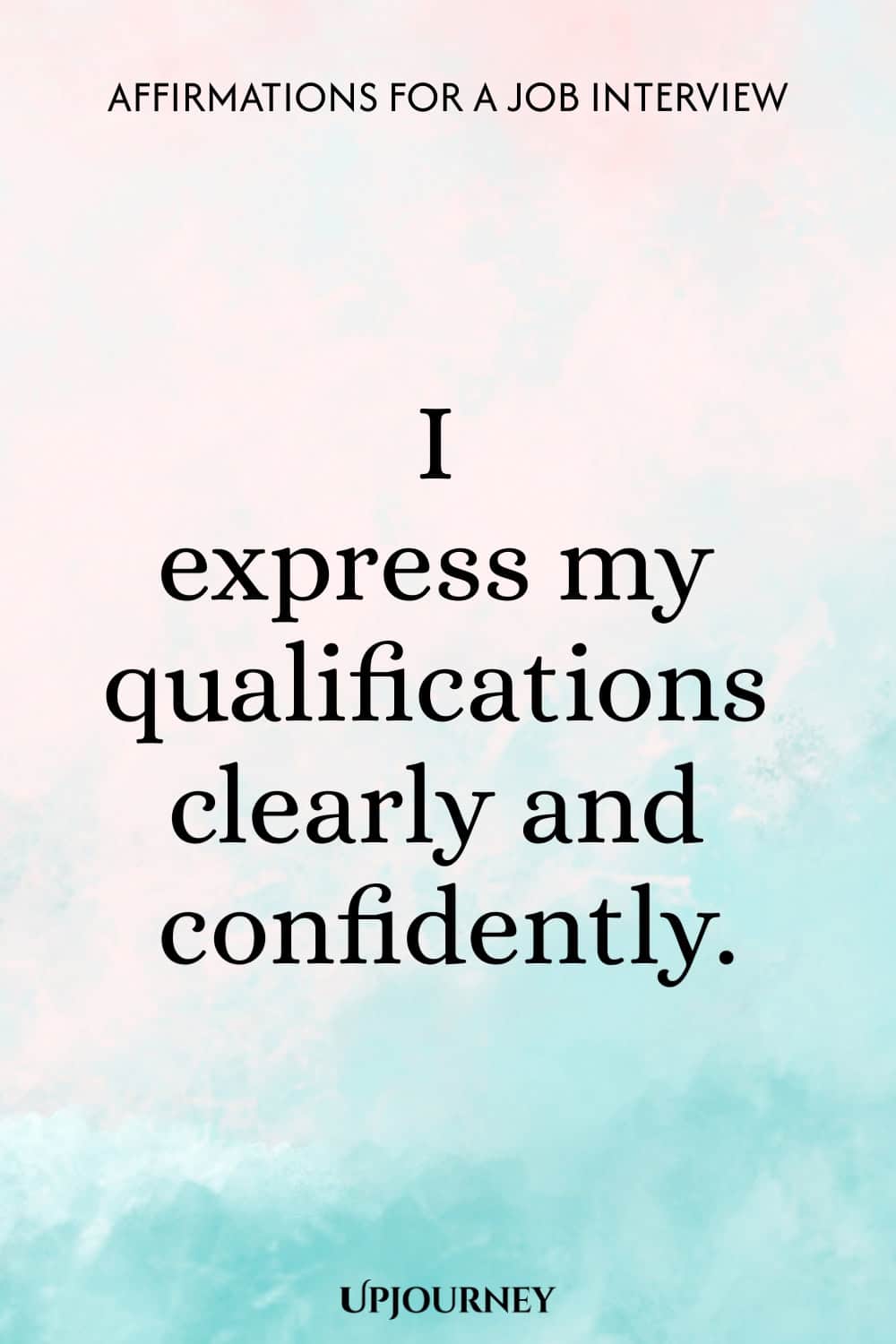 I express my qualifications clearly and confidently.