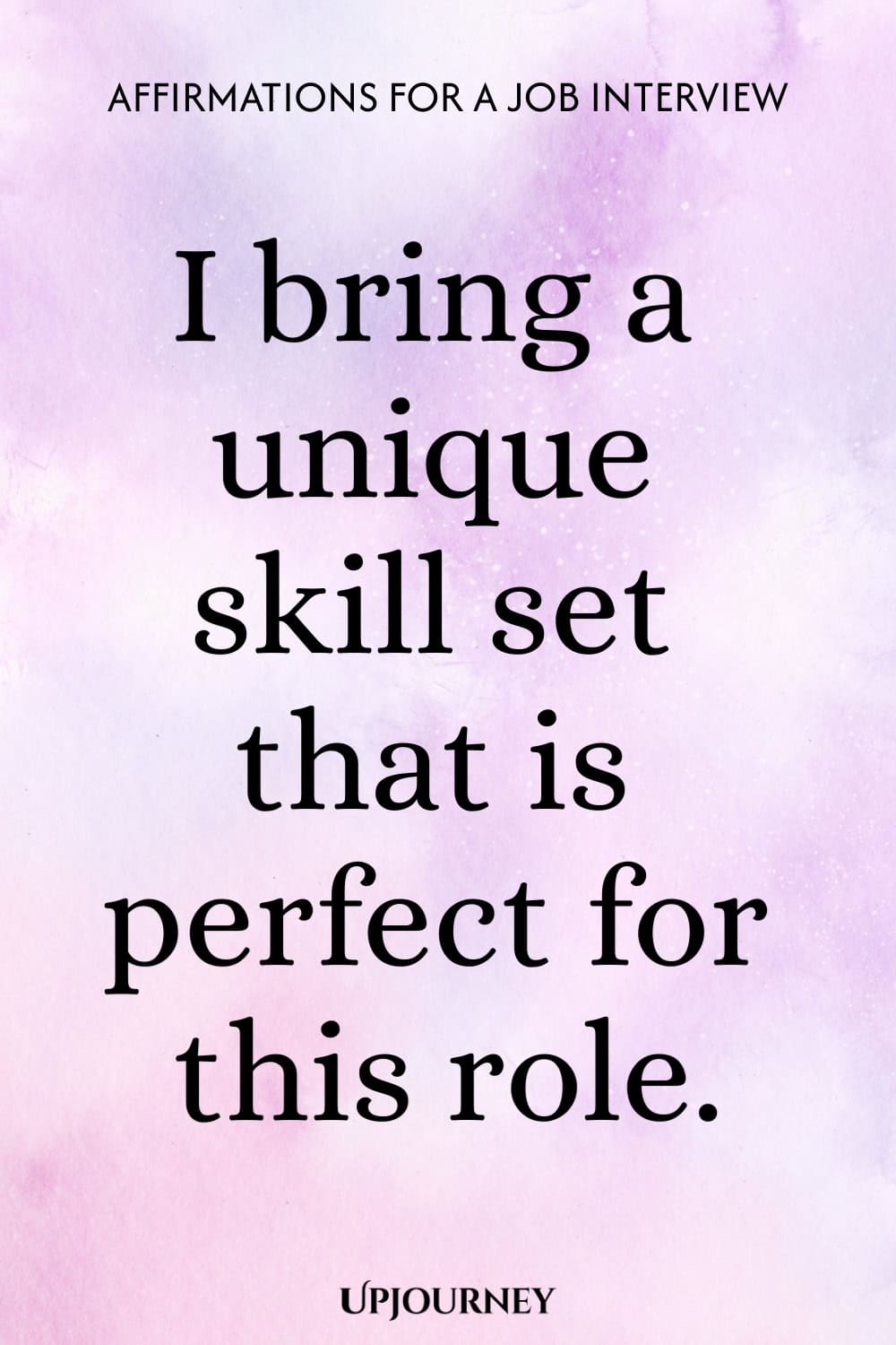 I bring a unique skill set that is perfect for this role.