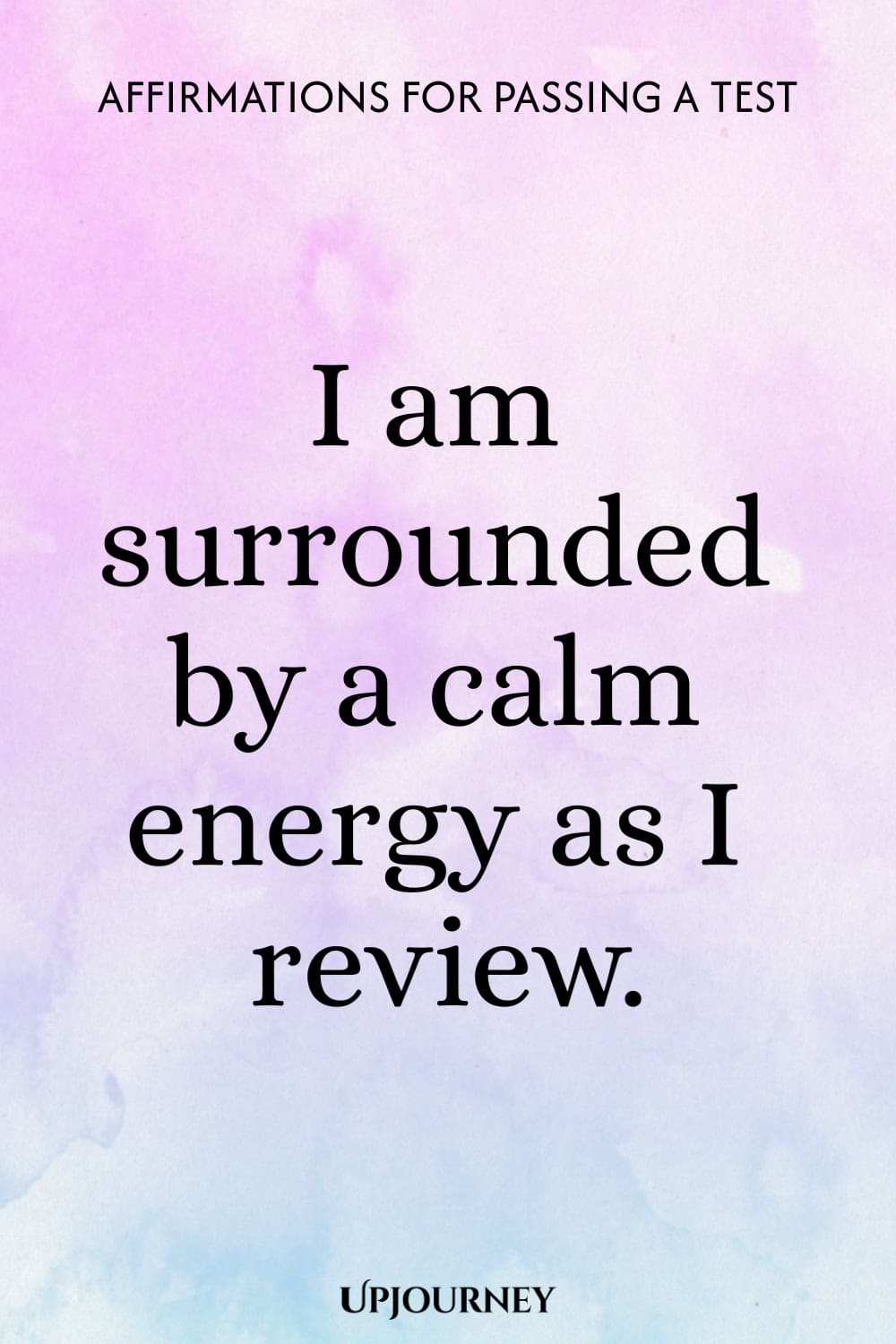 I am surrounded by a calm energy as I review.