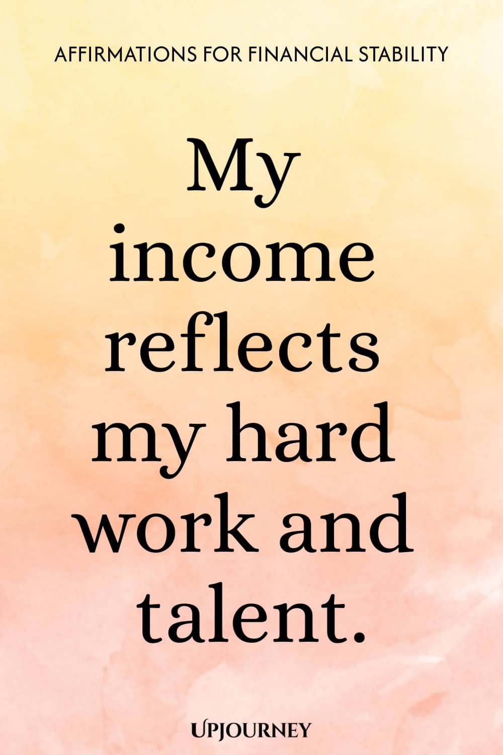 My income reflects my hard work and talent.