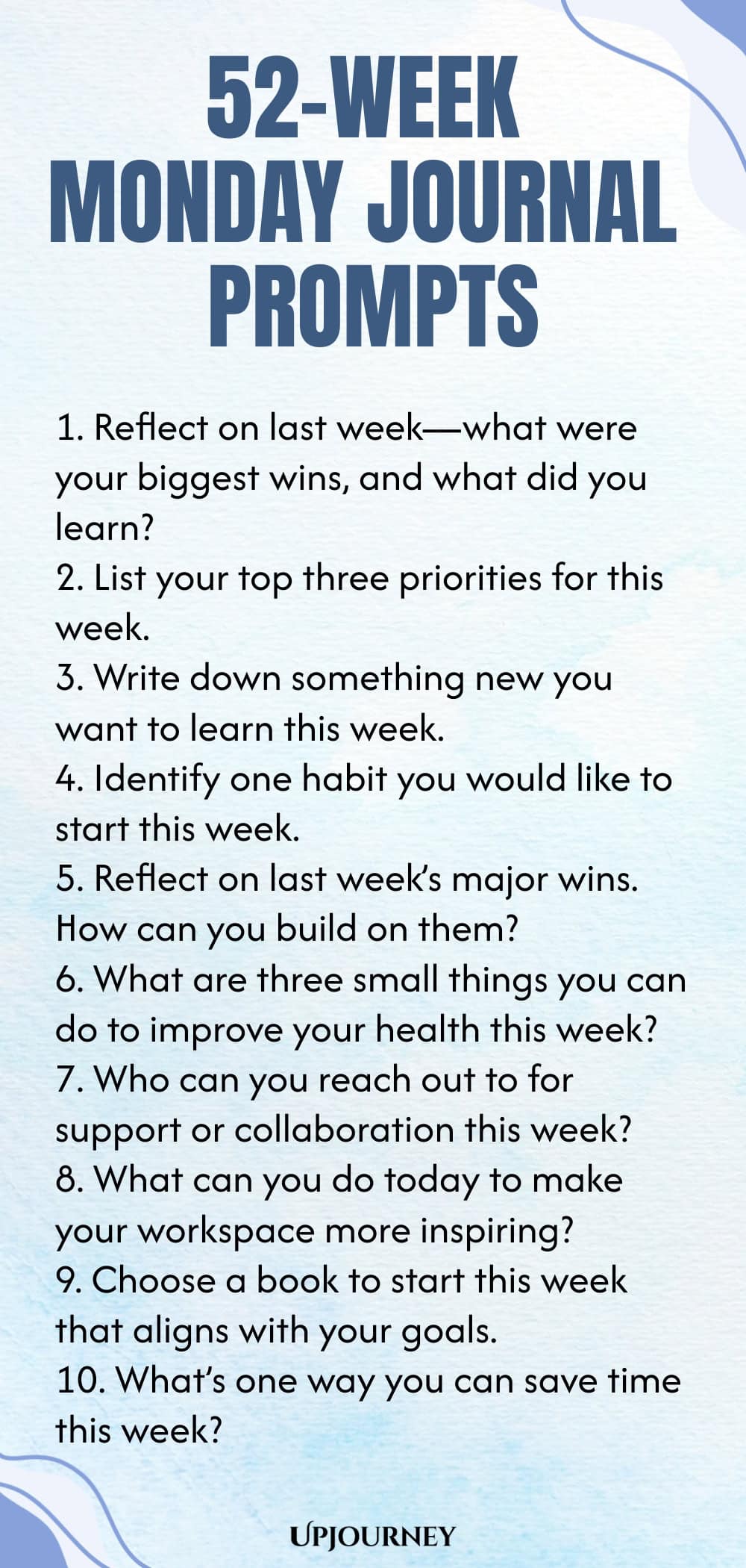 52-Week Monday Journal Prompts