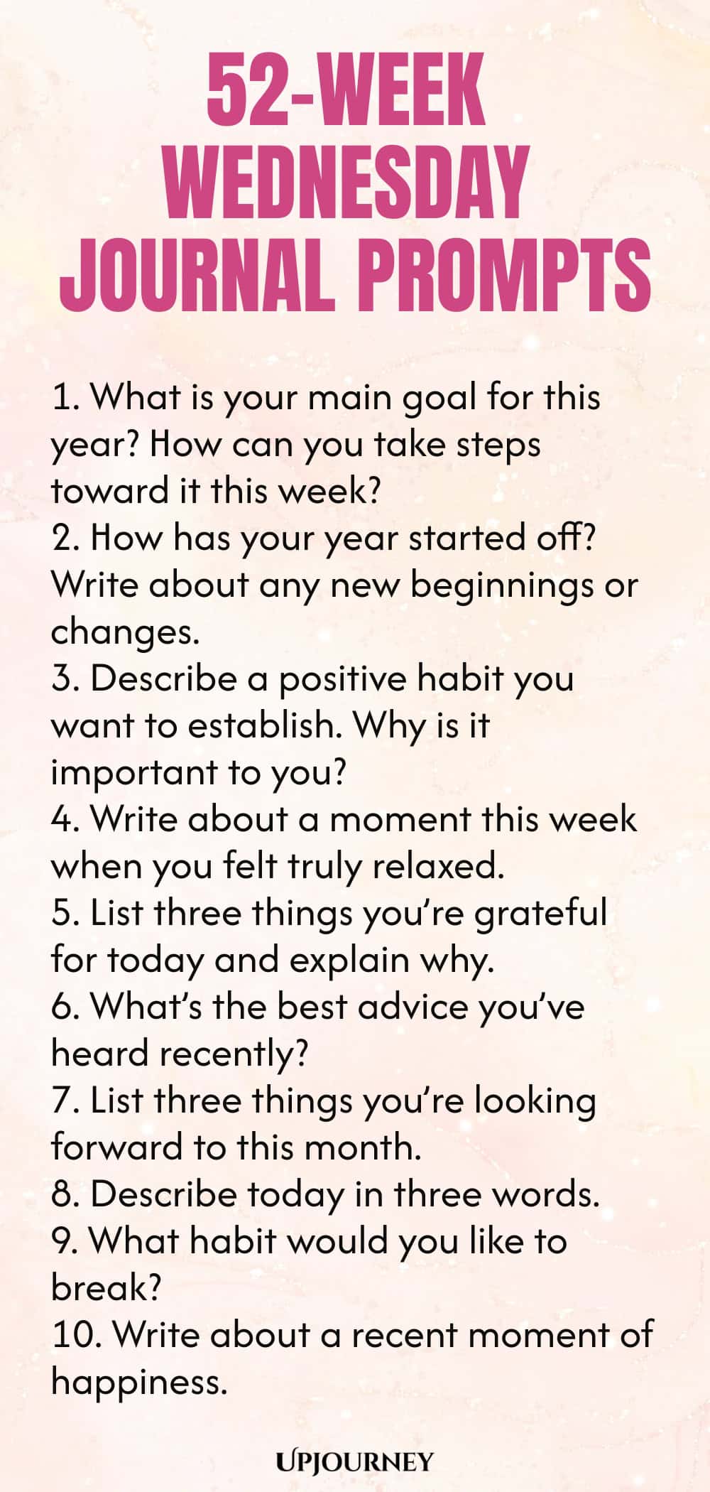 52-Week Wednesday Journal Prompts