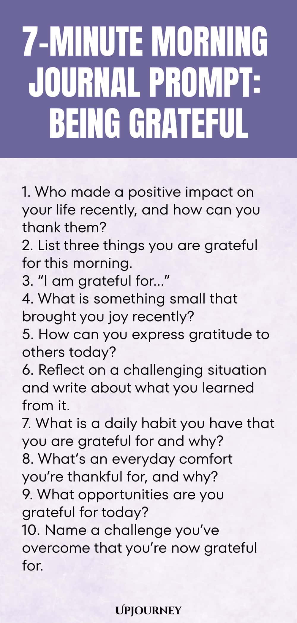 7-Minute Morning Journal Prompt: Being Grateful
