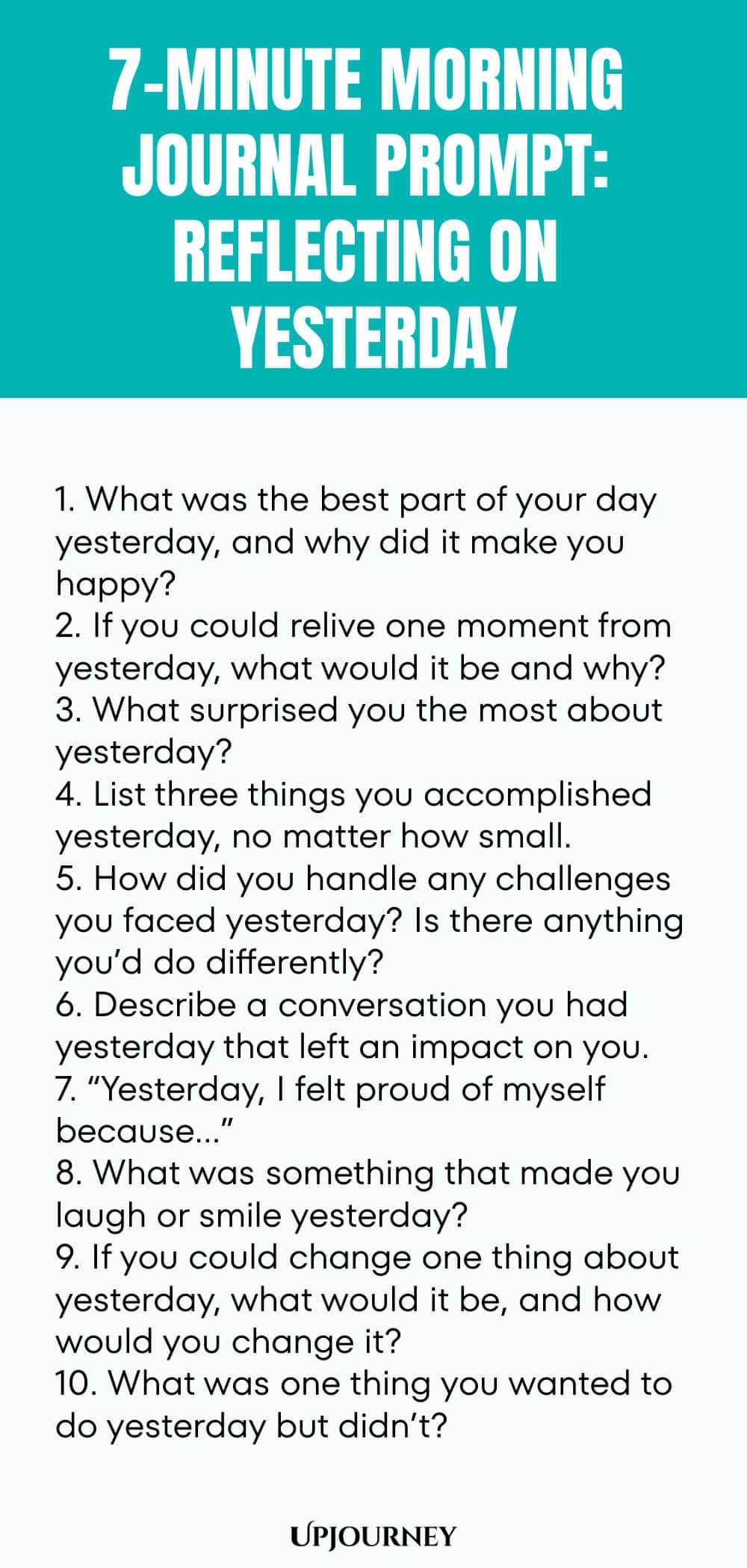 7-Minute Morning Journal Prompt: Reflecting on Yesterday