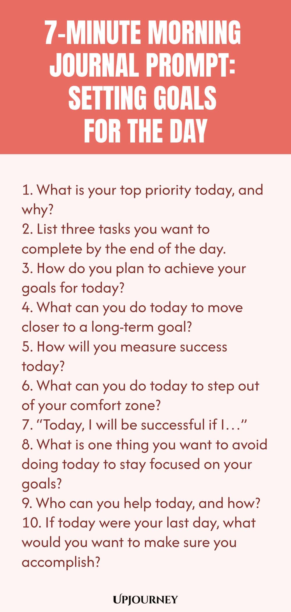 7-Minute Morning Journal Prompt: Setting Goals for the Day