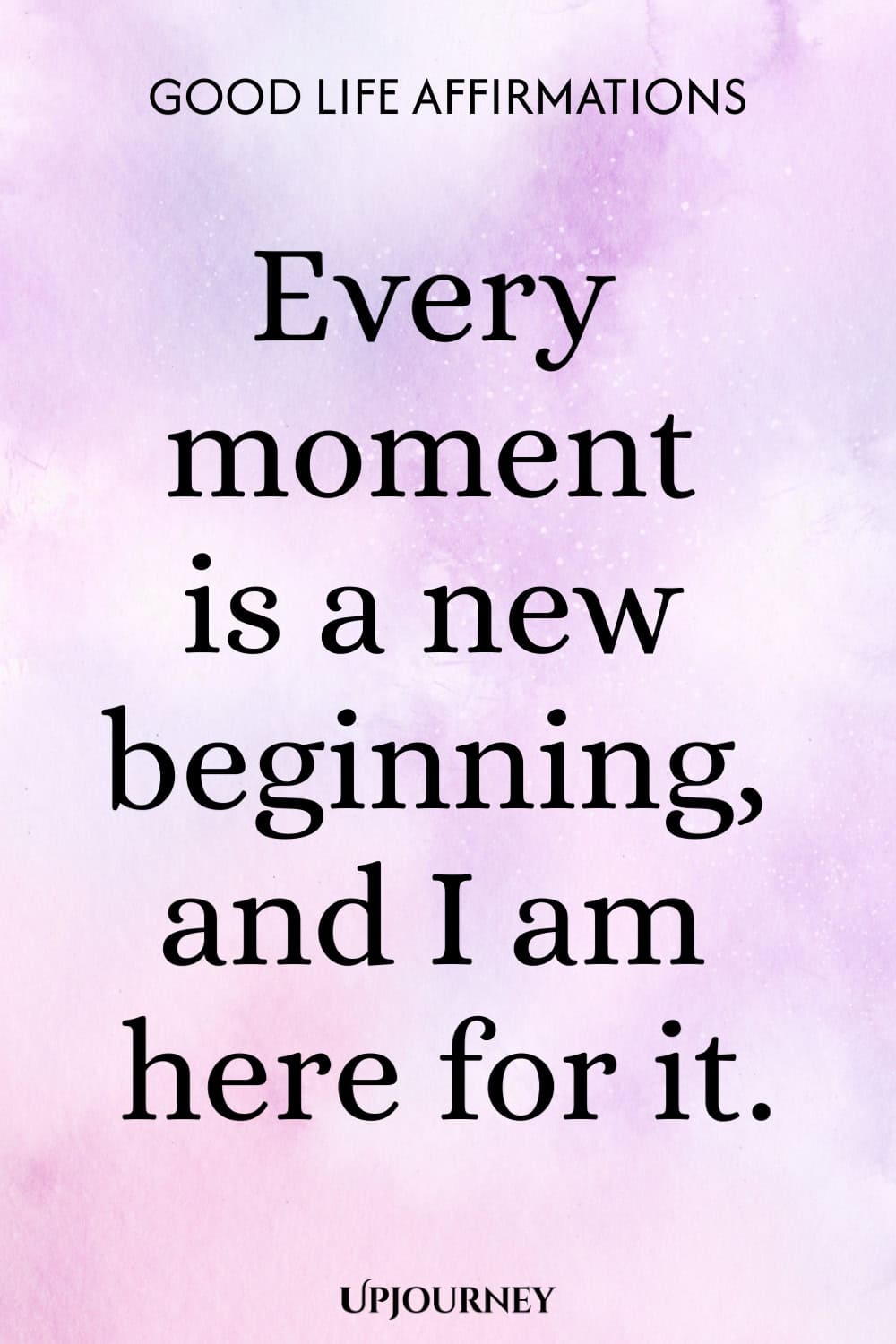 Every moment is a new beginning, and I am here for it.