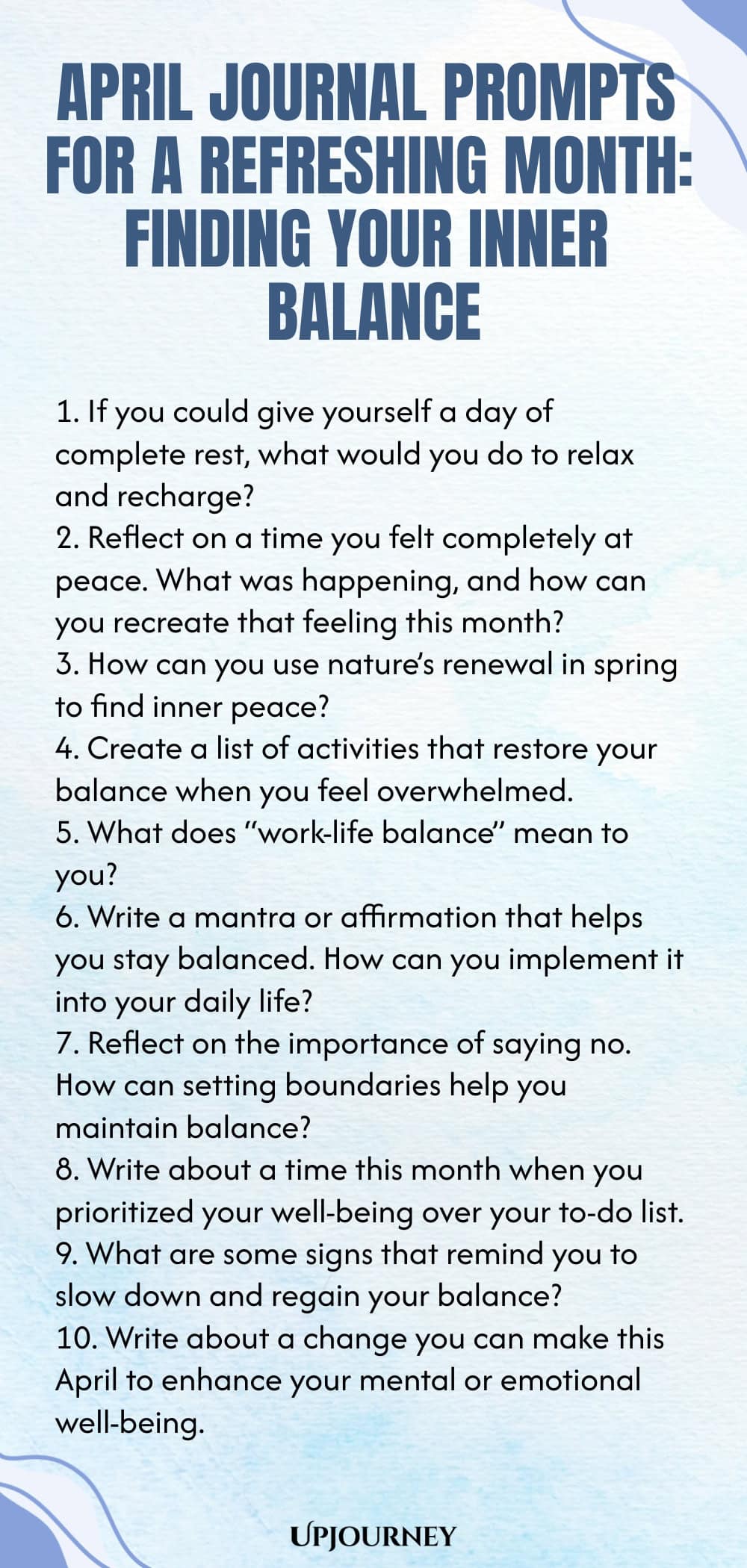 April Journal Prompts for a Refreshing Month: Finding Your Inner Balance