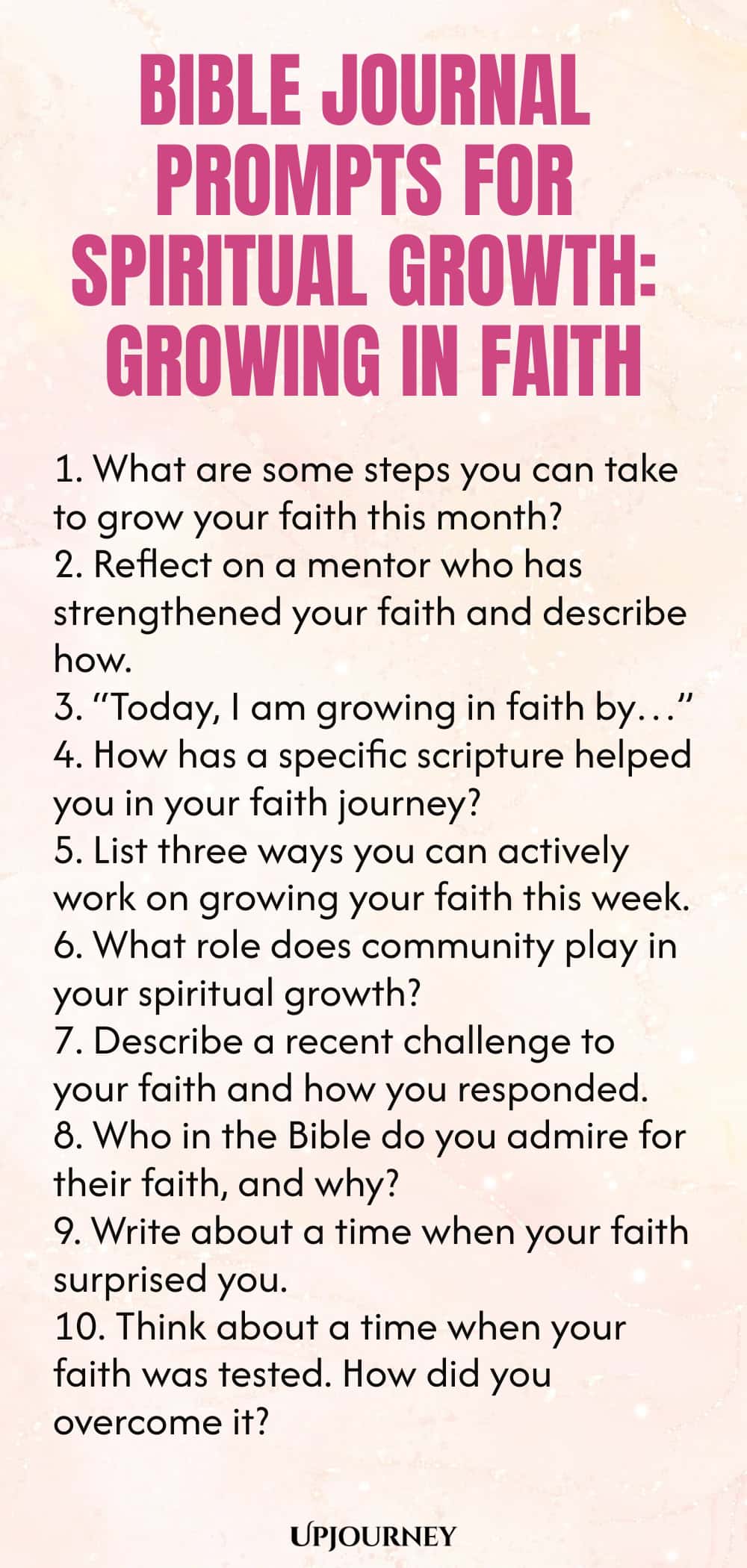 Bible Journal Prompts for Spiritual Growth: Growing in Faith
