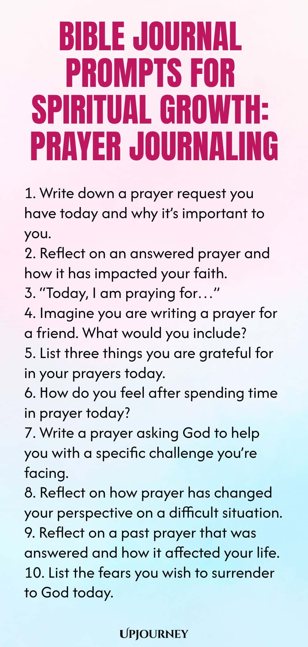 Bible Journal Prompts for Spiritual Growth: Prayer Journaling