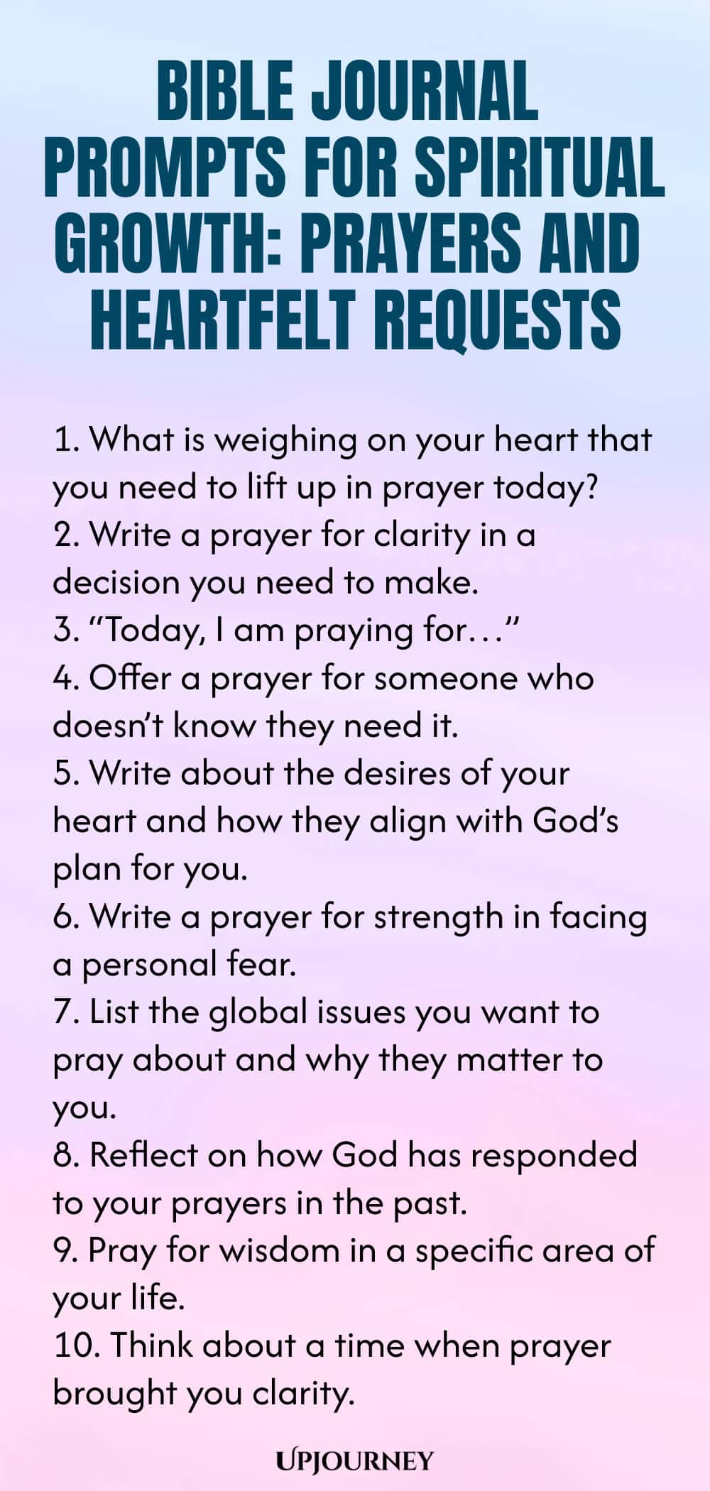 Bible Journal Prompts for Spiritual Growth: Prayers and Heartfelt Requests