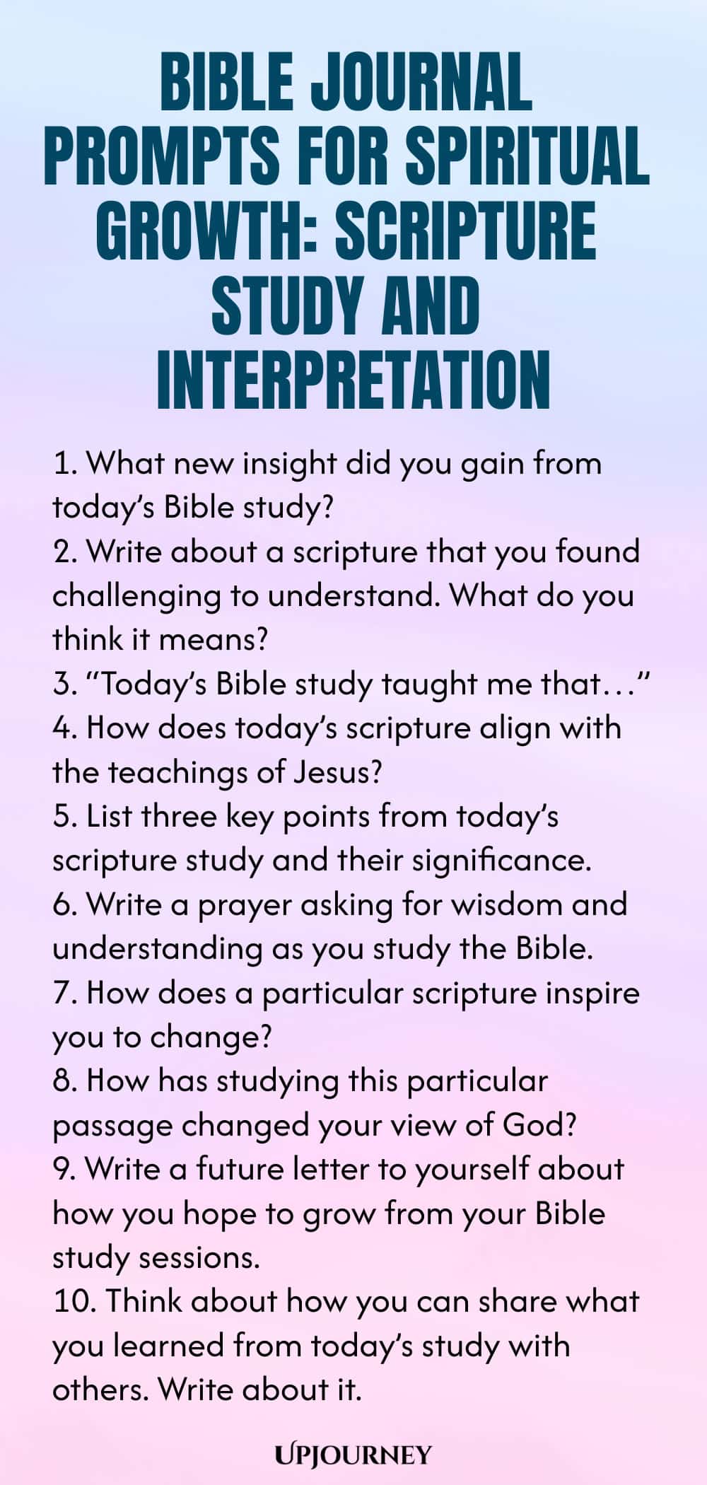 Bible Journal Prompts for Spiritual Growth: Scripture Study and Interpretation