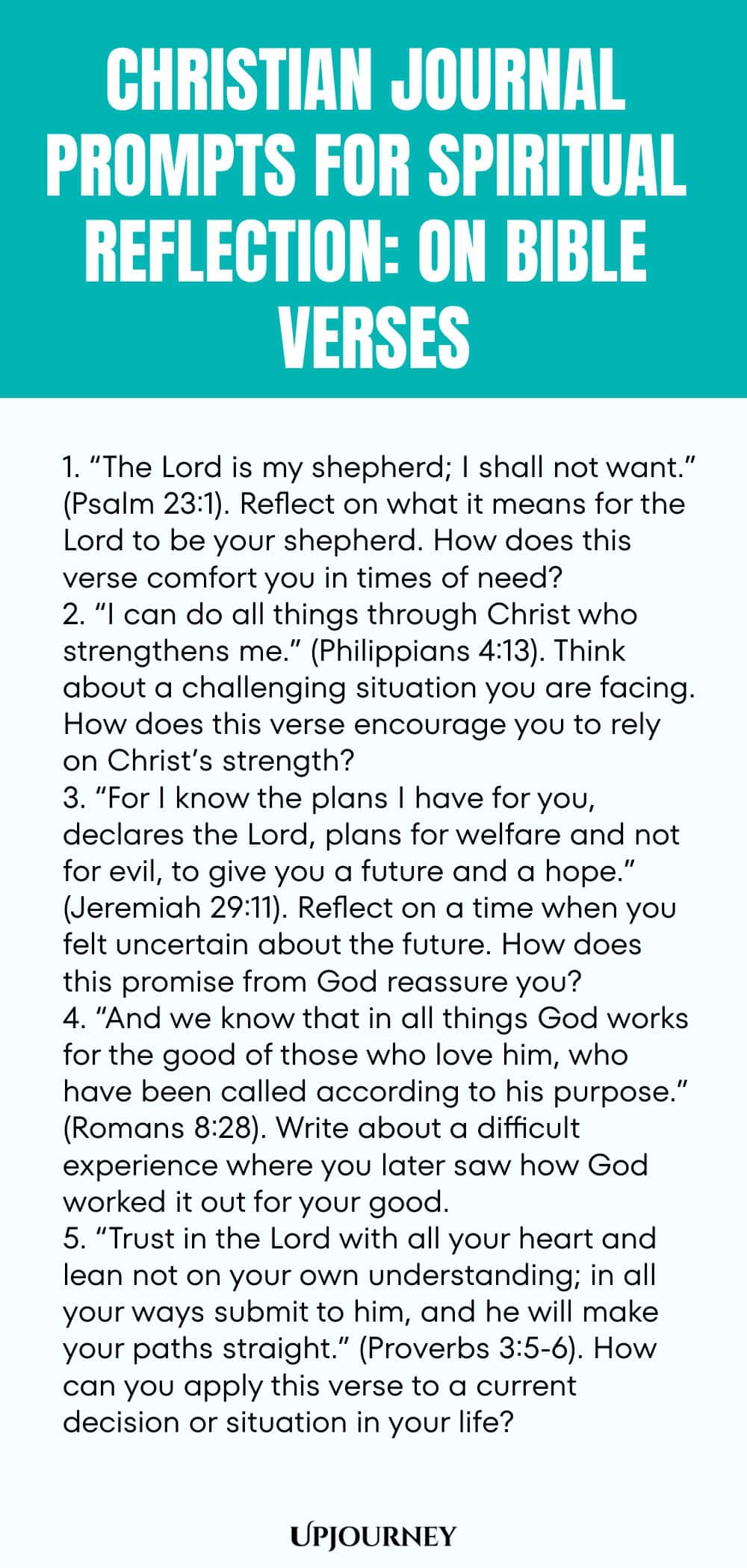 Christian Journal Prompts for Spiritual Reflection: On Bible Verses