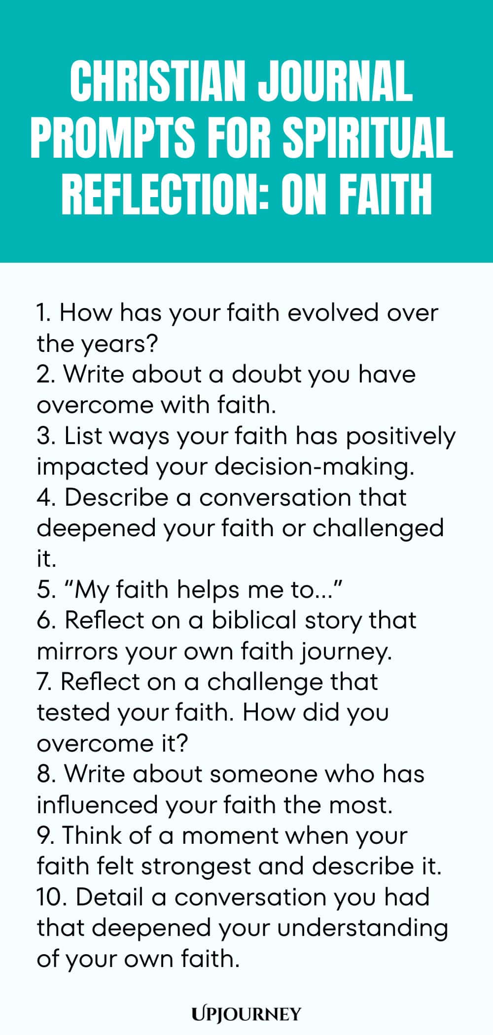 Christian Journal Prompts for Spiritual Reflection: On Faith