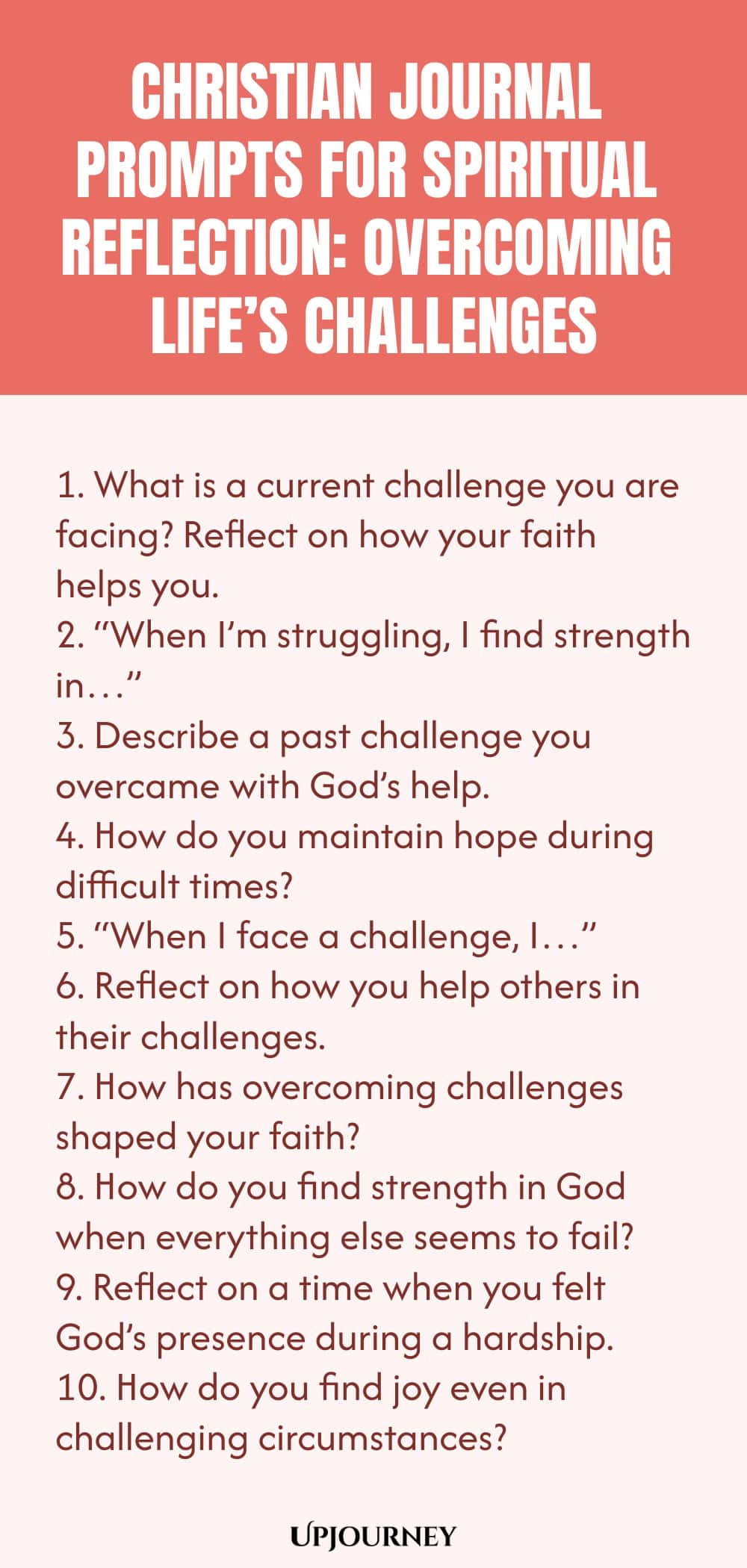 Christian Journal Prompts for Spiritual Reflection: Overcoming Life’s Challenges