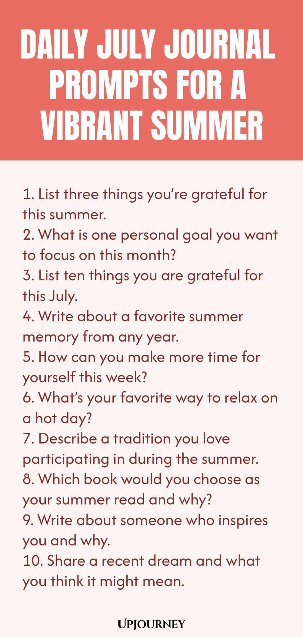 Daily July Journal Prompts for a Vibrant Summer
