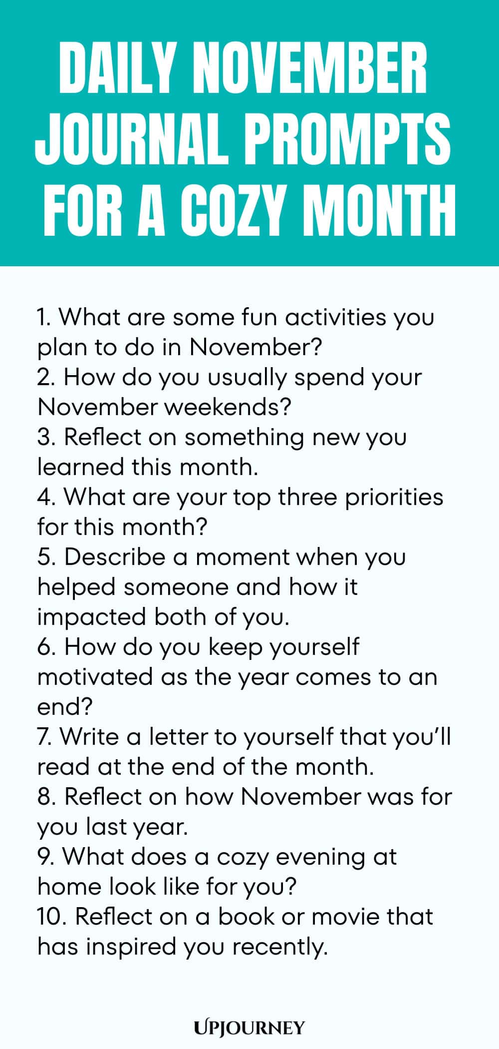 Daily November Journal Prompts for a Cozy Month