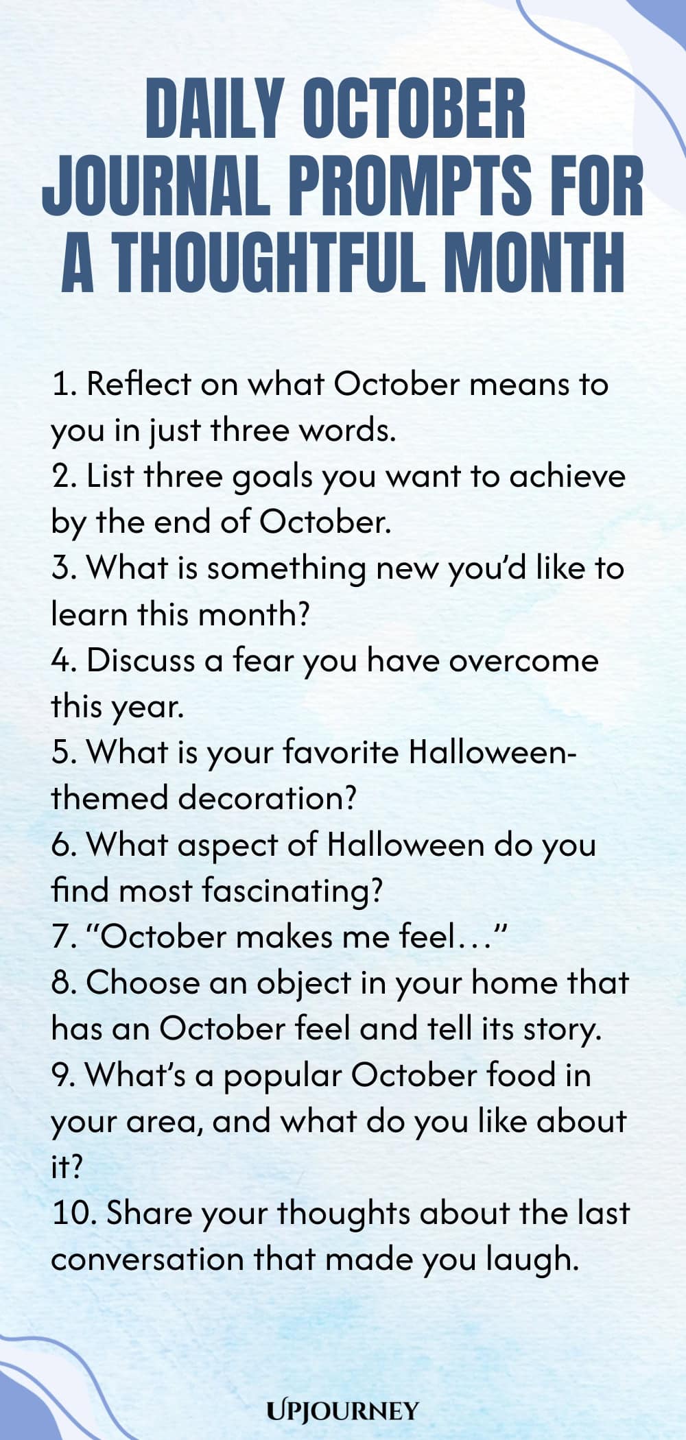 Daily October Journal Prompts for a Thoughtful Month