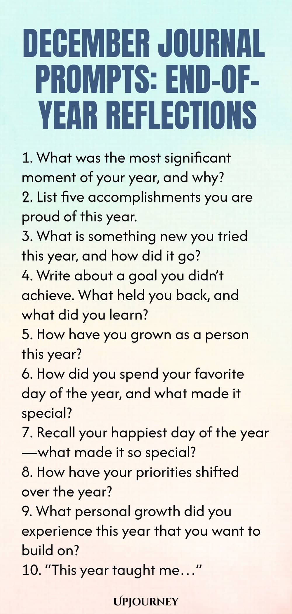 December Journal Prompts: End-of-Year Reflections