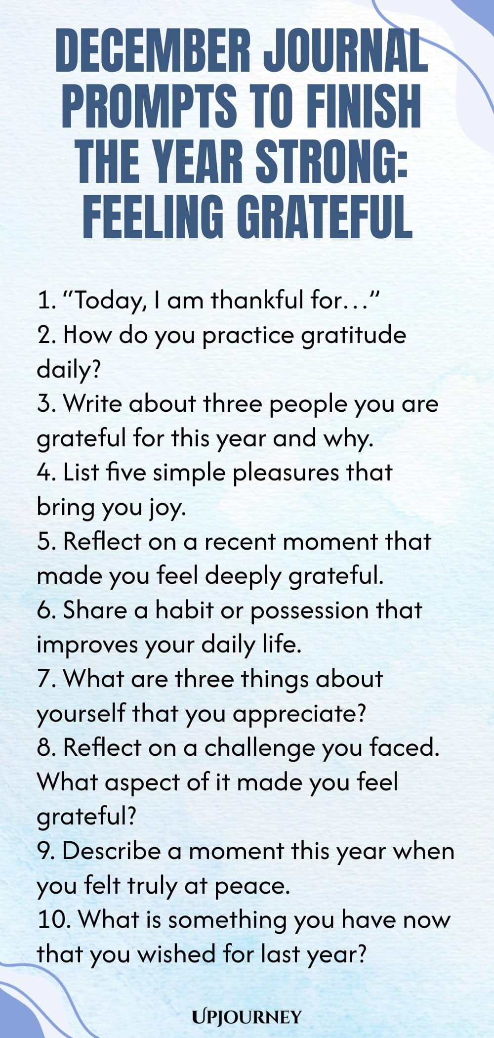 December Journal Prompts to Finish the Year Strong: Feeling Grateful