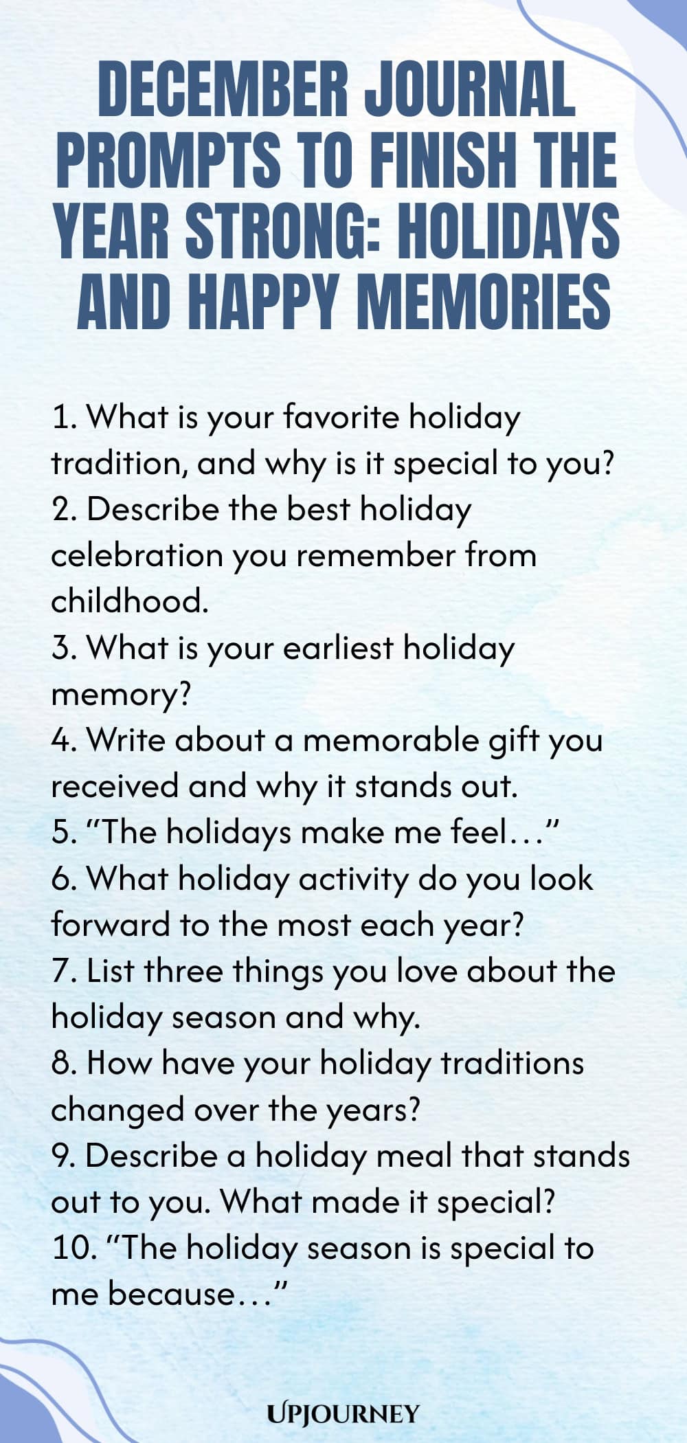 December Journal Prompts to Finish the Year Strong: Holidays and Happy Memories