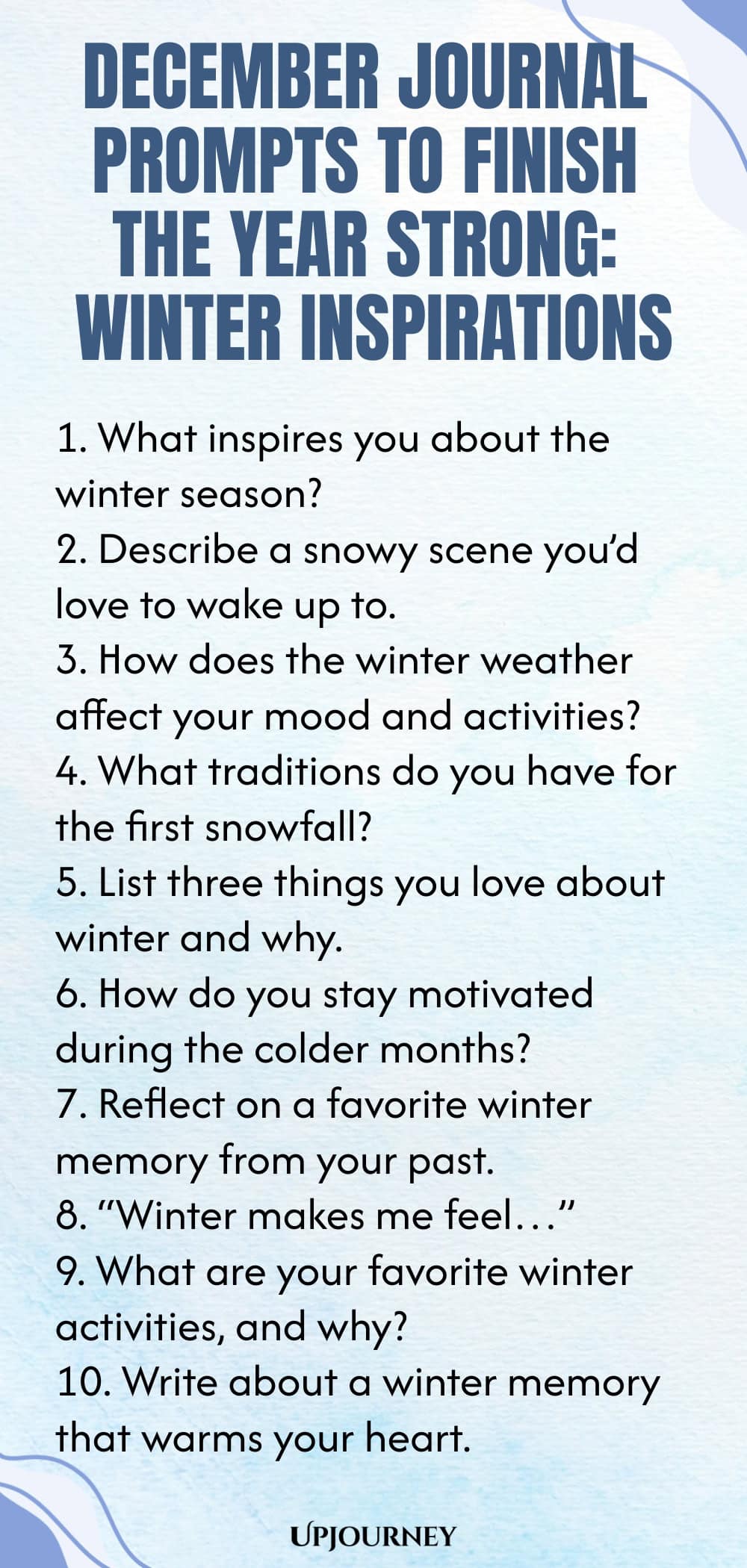 December Journal Prompts to Finish the Year Strong: Winter Inspirations
