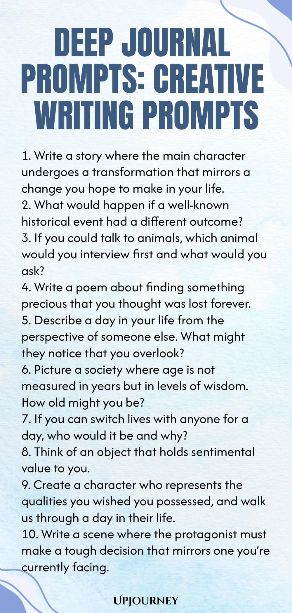 Deep Journal Prompts: Creative Writing Prompts