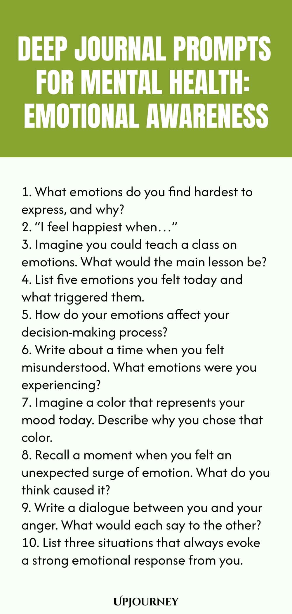 Deep Journal Prompts for Mental Health: Emotional Awareness
