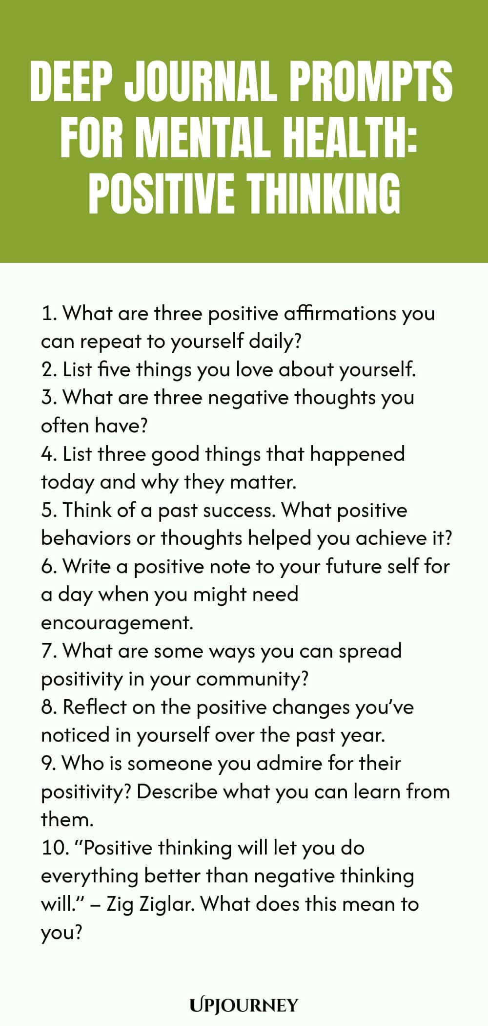 Deep Journal Prompts for Mental Health: Positive Thinking