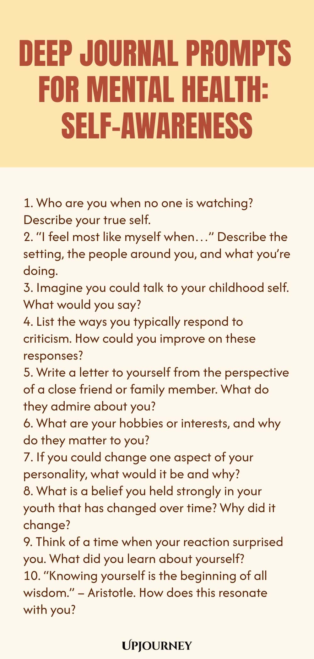 Deep Journal Prompts for Mental Health: Self-Awareness