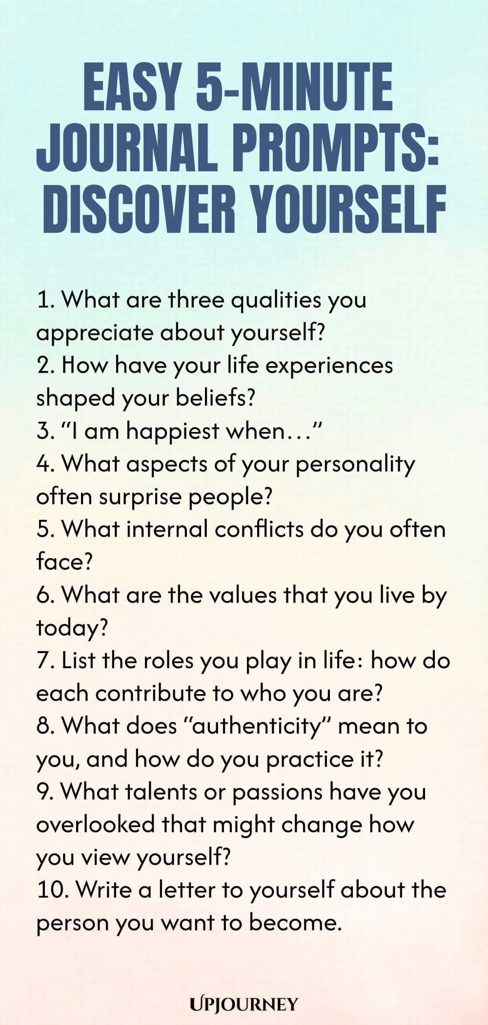 Easy 5-Minute Journal Prompts: Discover Yourself