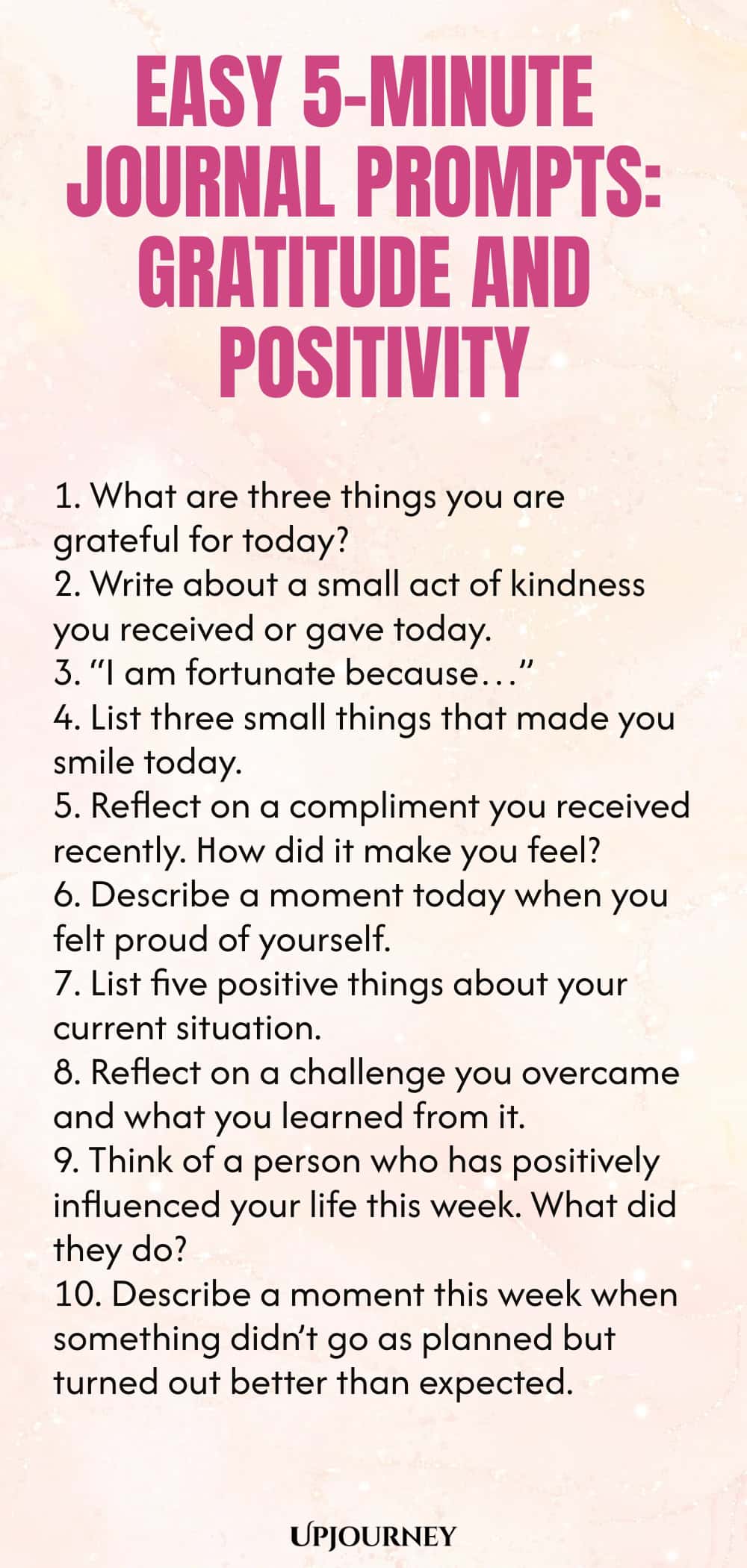 Easy 5-Minute Journal Prompts: Gratitude and Positivity